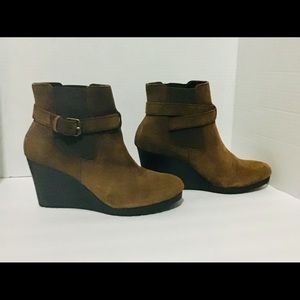Lauren Ralph women’s wedges boots brown size 8 NWO